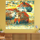 AnimalArt_Capybara_004 キャンバスプリント (インサイチュ (リビング))