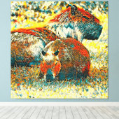 AnimalArt_Capybara_004 キャンバスプリント (インサイチュ (ウッドフロア))