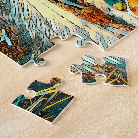 AnimalArt_Capybara_005 ジグソーパズル (側面)