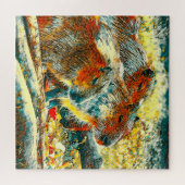 AnimalArt_Capybara_005 ジグソーパズル (横)