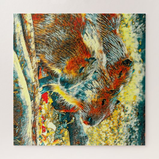 AnimalArt_Capybara_005 ジグソーパズル (横)