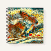 AnimalArt_Capybara_005 ノートブック (正面)
