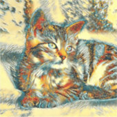 AnimalArt_Cat_015 シール (正面)