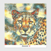 AnimalArt_Cheetah_004 シール (シート)