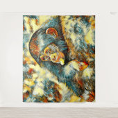 AnimalArt_Chimpanzee_004 タペストリー (正面)