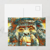 AnimalArt_Chimpanzee_008 ポストカード (正面/裏面)
