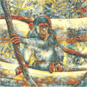 AnimalArt_Chimpanzee_011 シール (正面)