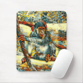 AnimalArt_Chimpanzee_011 マウスパッド (マウス)