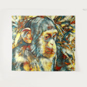 AnimalArt_Chimpanzee_012 タペストリー (正面(横))