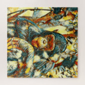 AnimalArt_Chimpanzee_20180201_by_JAMColors ジグソーパズル (横)