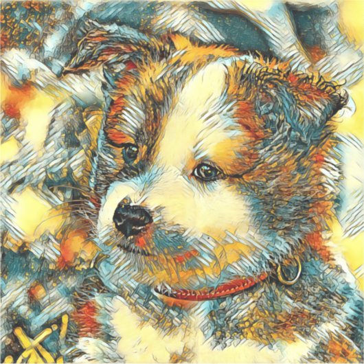 AnimalArt_Dog_002 シール (正面)