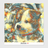 AnimalArt_Dog_002 シール (シート)