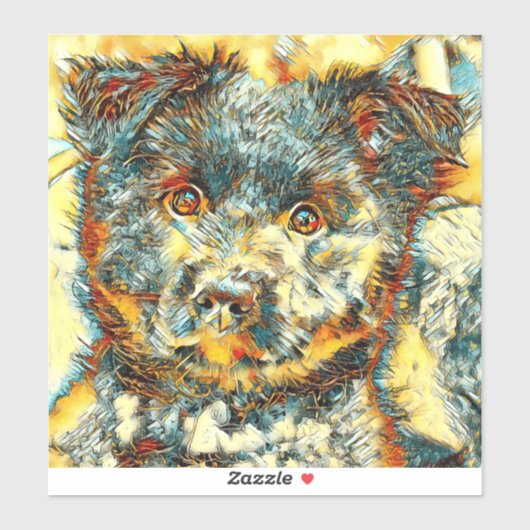 AnimalArt_Dog_005 シール (シート)