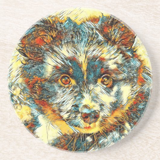 AnimalArt_Dog_008 コースター (正面)