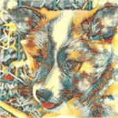AnimalArt_Dog_012 シール (正面)