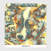 AnimalArt_Dog_012 シール (シート)
