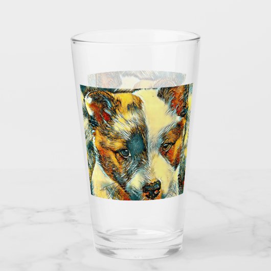 AnimalArt_Dog_013 タンブラーグラス (正面)