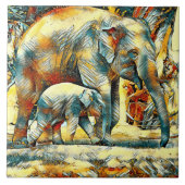 AnimalArt_Elefant_002 タイル (正面)