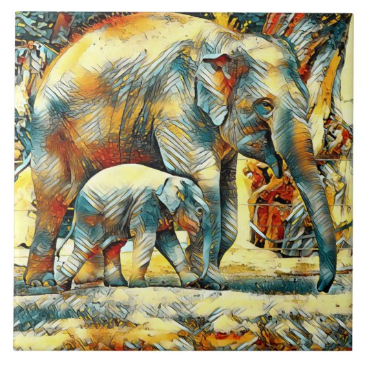 AnimalArt_Elefant_002 タイル (正面)