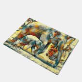 AnimalArt_Elephant_002 ドアマット (アングル)
