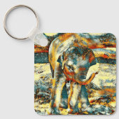 AnimalArt_Elephant_003 キーホルダー (正面)