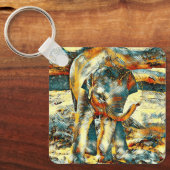 AnimalArt_Elephant_003 キーホルダー (正面)