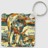 AnimalArt_Elephant_003 キーホルダー (裏面)