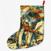AnimalArt_Elephant_003 ラージクリスマスストッキング (裏面)