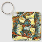 AnimalArt_Gorilla_006 キーホルダー (正面)