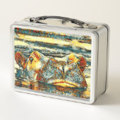 AnimalArt_Hippo_001 メタルランチボックス (裏面)