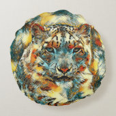 AnimalArt_Leopard_001 ラウンドクッション (裏面)