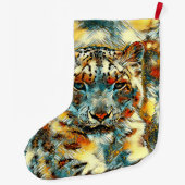 AnimalArt_Leopard_20170601_by_JAMColors ラージクリスマスストッキング (裏面)