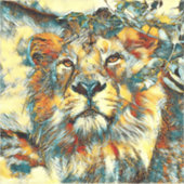 AnimalArt_Lion_002 シール (正面)