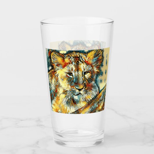 AnimalArt_Lion_004 タンブラーグラス (正面)