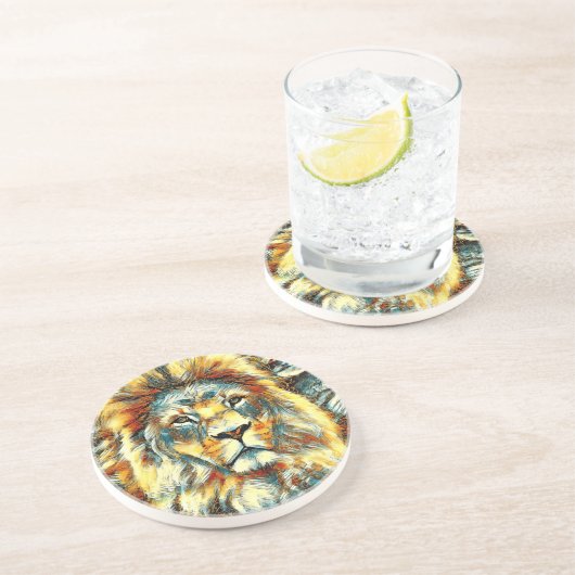 AnimalArt_Lion_005 コースター (側面)