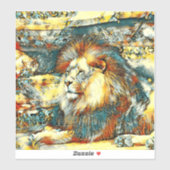 AnimalArt_Lion_033 シール (シート)