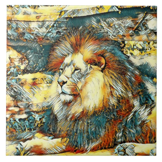 AnimalArt_Lion_033 タイル (正面)