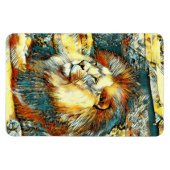 AnimalArt_Lion_033 マグネット (横)