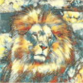AnimalArt_Lion_07 シール (正面)