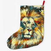 AnimalArt_Lion_07 ラージクリスマスストッキング (裏面)