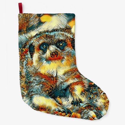 AnimalArt_Meerkat_003 ラージクリスマスストッキング (正面)