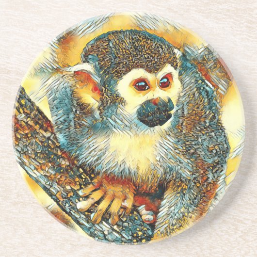 AnimalArt_Monkey_001 コースター (正面)