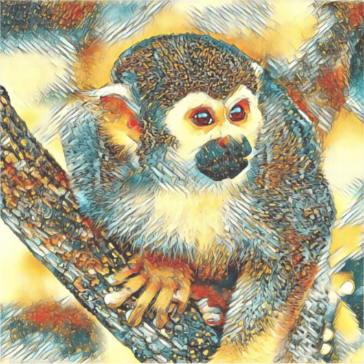 AnimalArt_Monkey_001 シール (正面)
