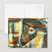 AnimalArt_Monkey_002 ポストカード (正面/裏面)