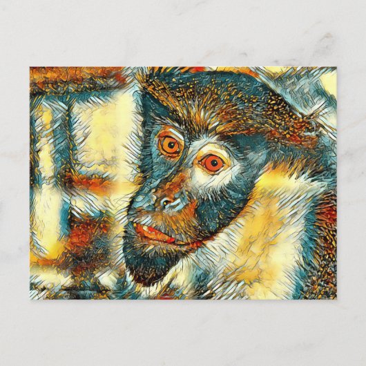 AnimalArt_Monkey_002 ポストカード (正面)