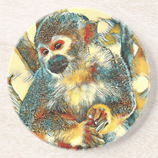 AnimalArt_Monkey_003 コースター (正面)