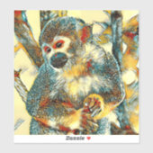 AnimalArt_Monkey_003 シール (シート)