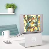 AnimalArt_Monkey_003 シール (デスク上のノートパソコン)
