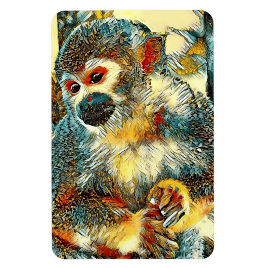 AnimalArt_Monkey_003 マグネット (縦)