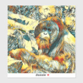 AnimalArt_OrangUtan_001 シール (シート)